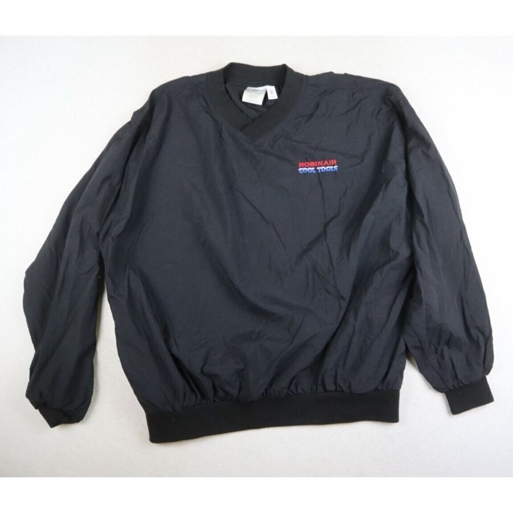 ROBINAIR COOL TOOLS - MEN'S BLACK PULLOVER WINDBREAKER JACKET - MUNSINGWEAR - XL